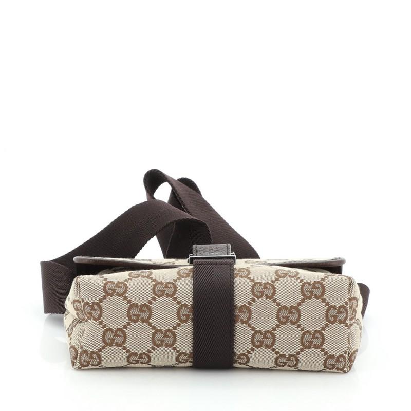 Gucci Buckle Waist Bag GG Canvas Small In Good Condition In NY, NY
