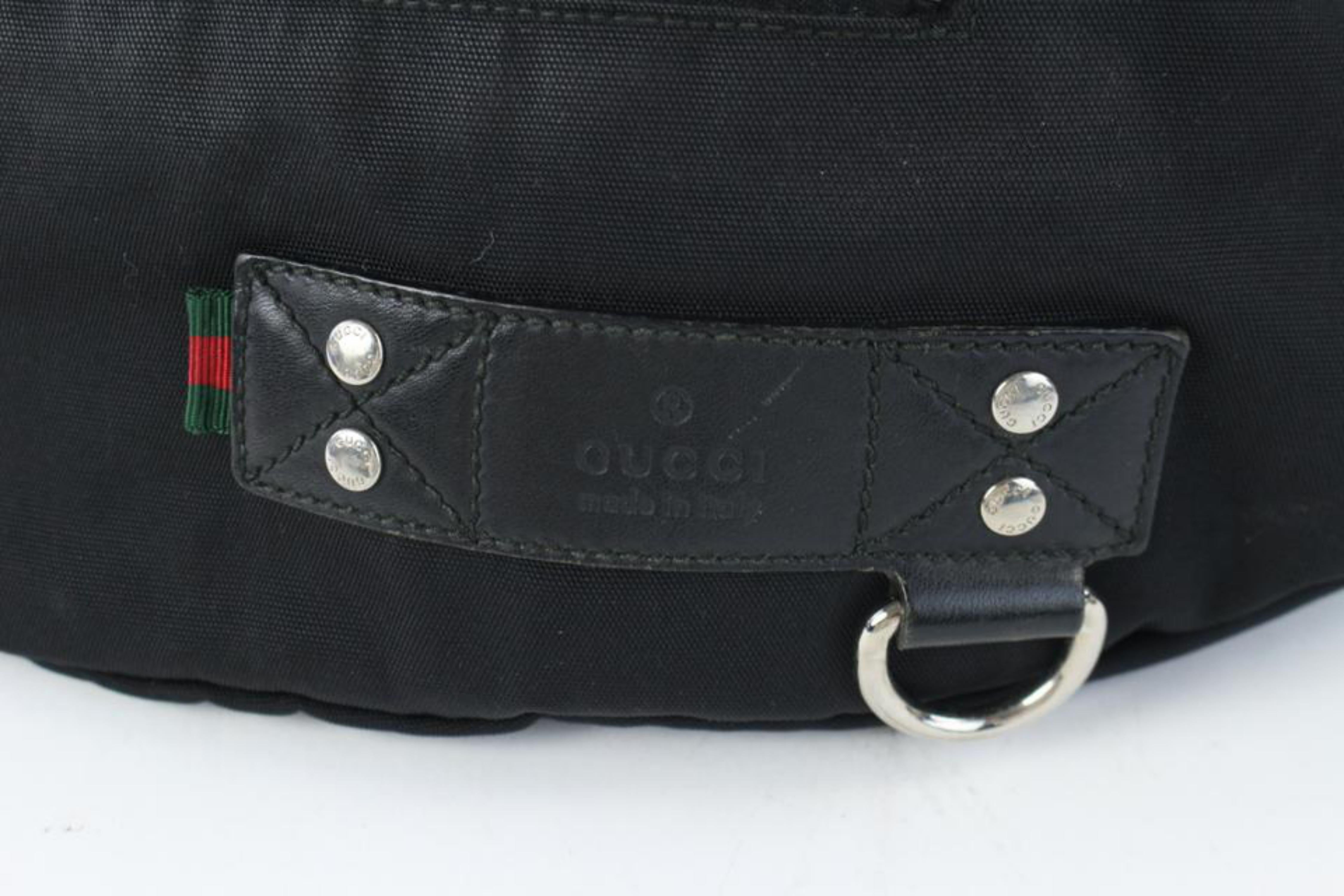 Gucci Bum Web Tag Waist Pouch 18gz0724 Black Canvas X Nylon Weekend/Travel Bag For Sale 7