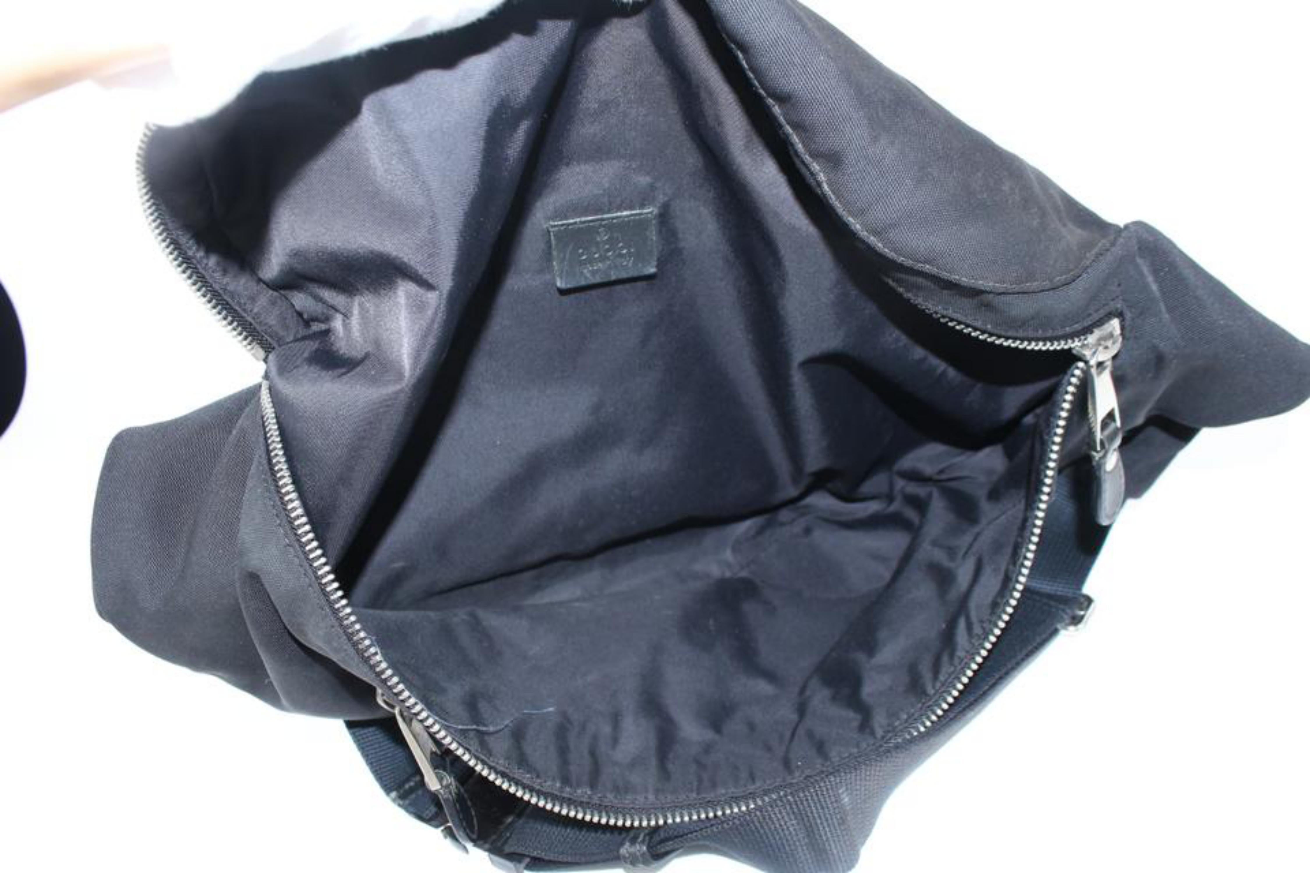 Gucci Bum Web Tag Waist Pouch 18gz0724 Black Canvas X Nylon Weekend/Travel Bag For Sale 1