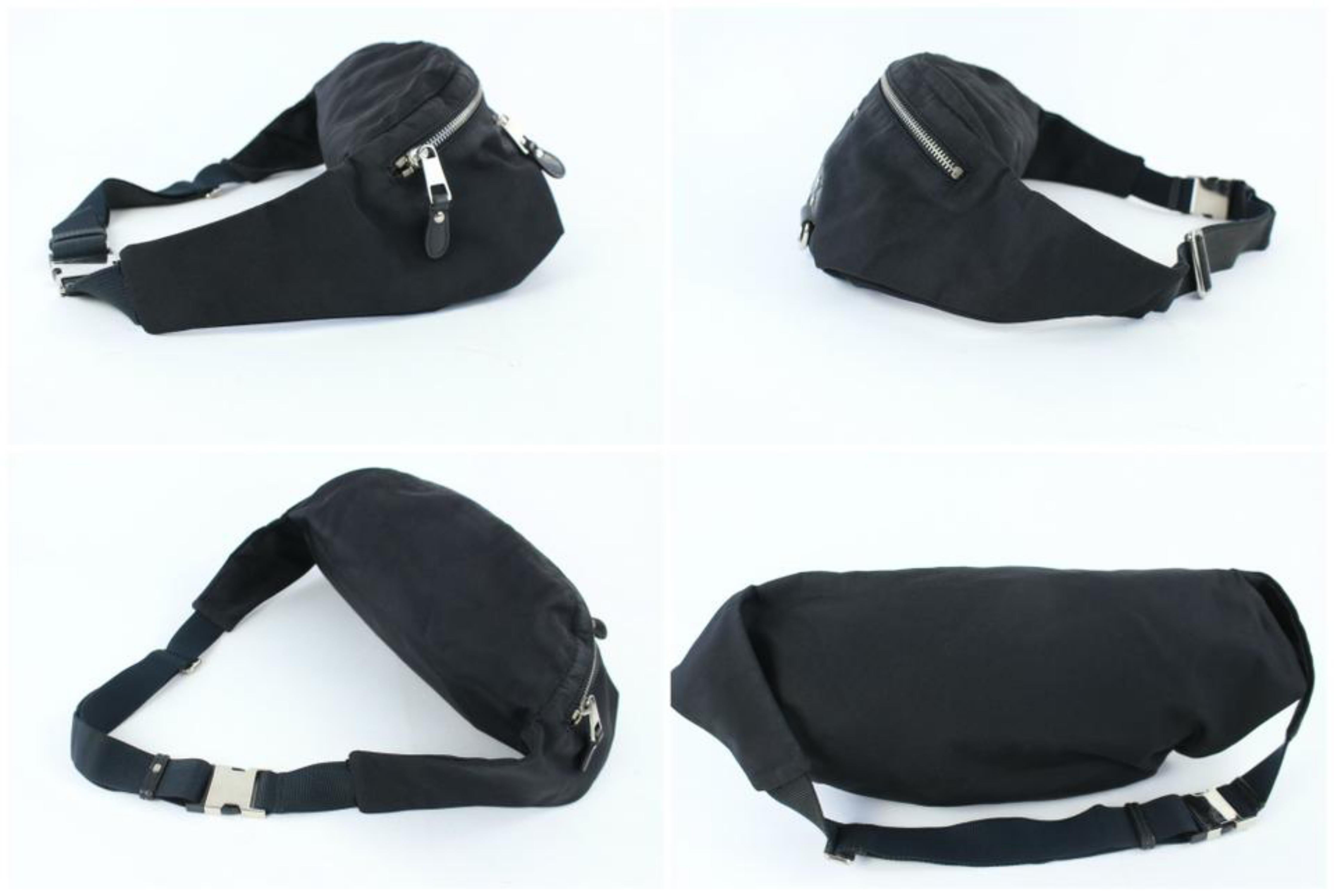 Gucci Bum Web Tag Waist Pouch 18gz0724 Black Canvas X Nylon Weekend/Travel Bag For Sale 3