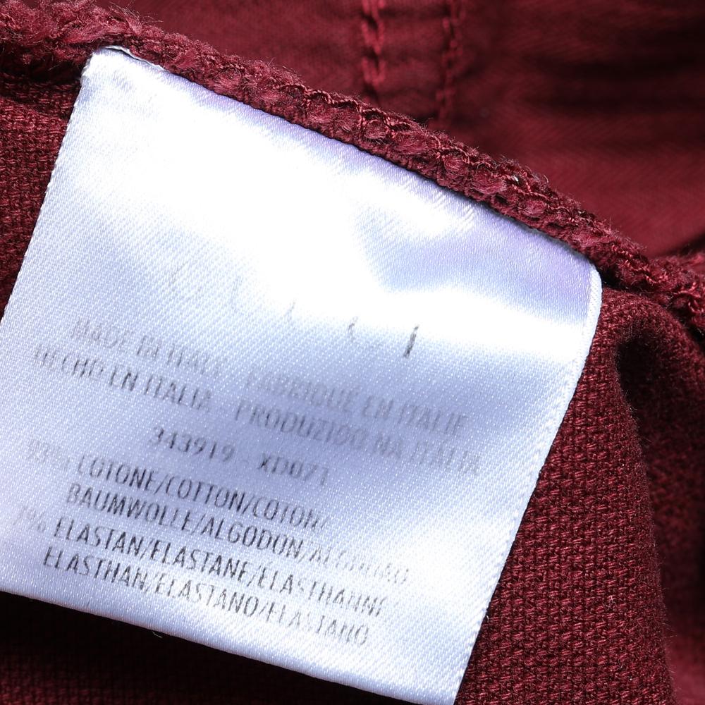 Gucci Burgunderfarbene Denim Skinny Jeans XL Herren im Angebot