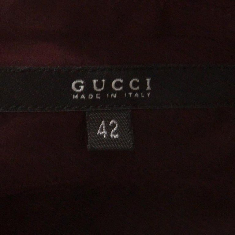 Gucci Burgundy Checked Shirts