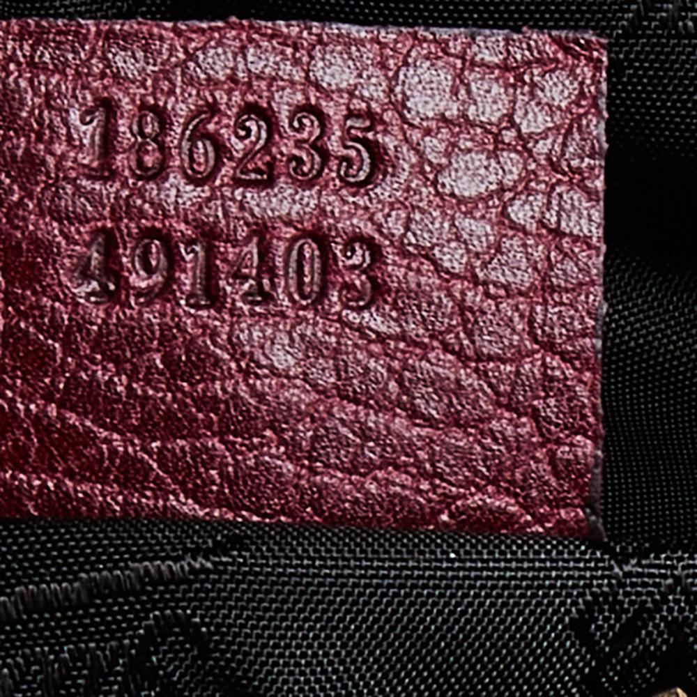 Gucci Burgundy Grain Leather Medium Aviatrix Boston Bag 1