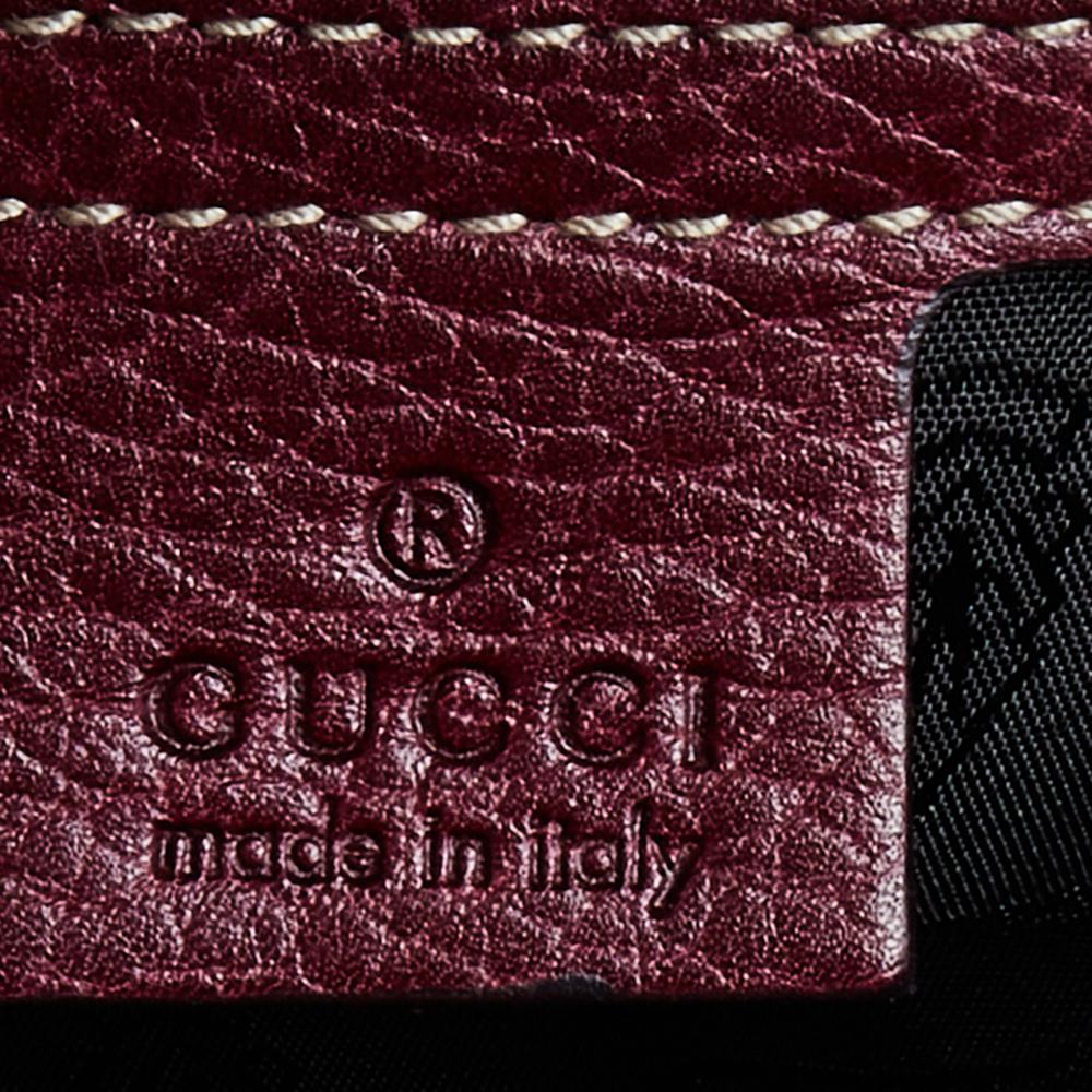 Gucci Burgundy Grain Leather Medium Aviatrix Boston Bag 2