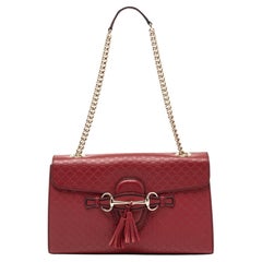 Gucci Burgundy Guccissima Leather Medium Emily Shoulder Bag
