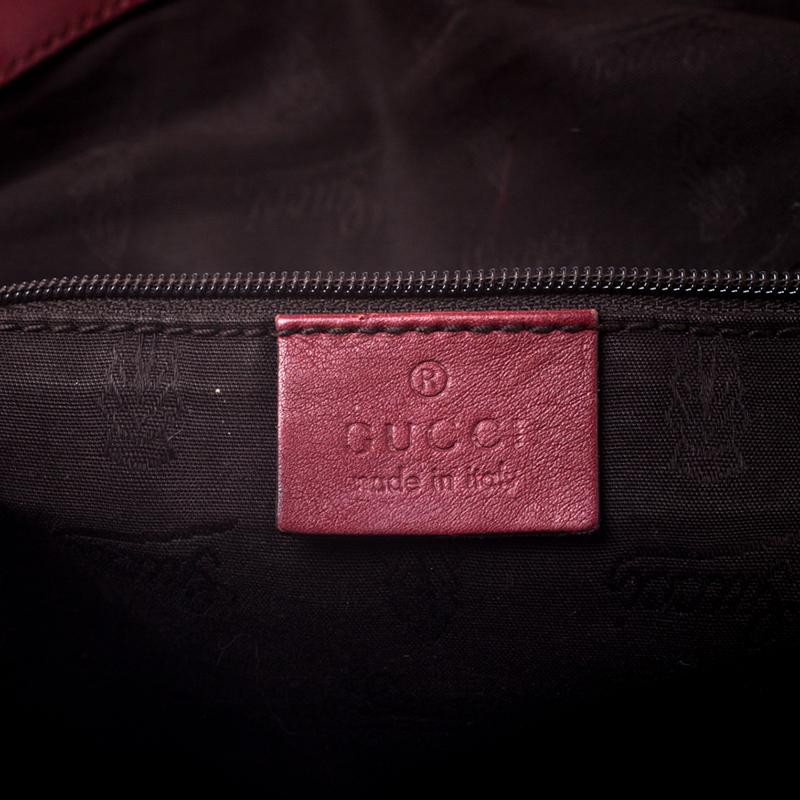 Gucci Burgundy Guccissima Leather Medium Sukey Boston Bag 6