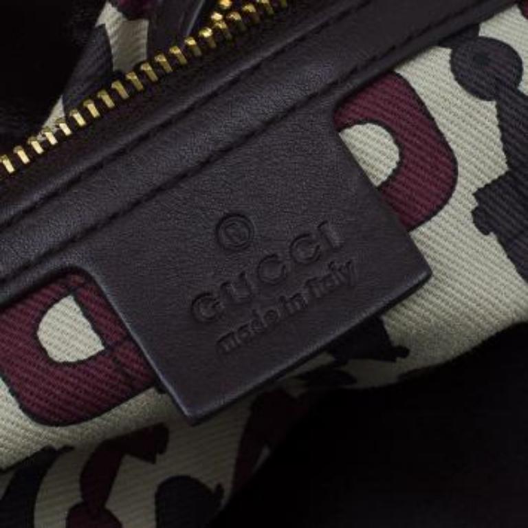 Gucci Hysteria Hobo Grande de Piel Guccussima Borgoña en venta 6