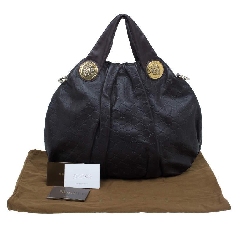 Gucci Burgundy Guccussima Leather Large Hysteria Hobo For Sale 12