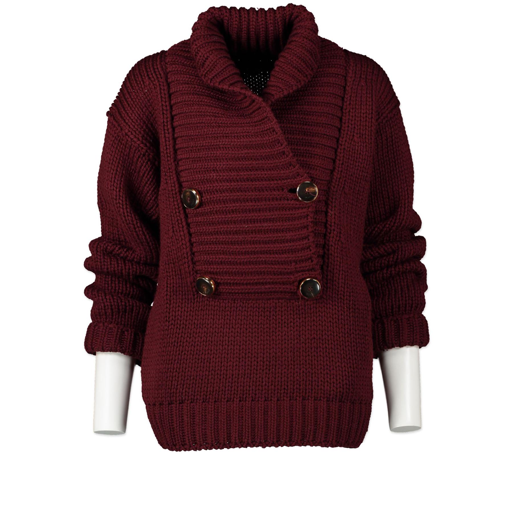 Gucci Burgundy Knitted Sweater - Size XS In Good Condition For Sale In Antwerp, BE