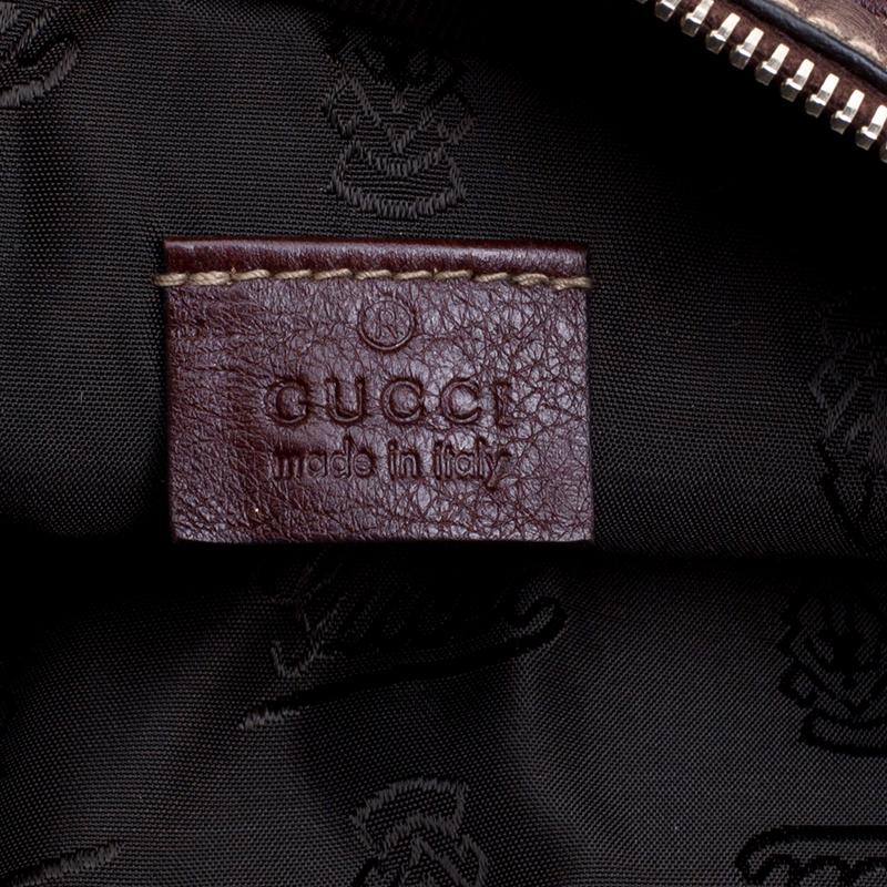 Gucci Burgundy Leather Fanny Pack Double Waist Belt Bag 4