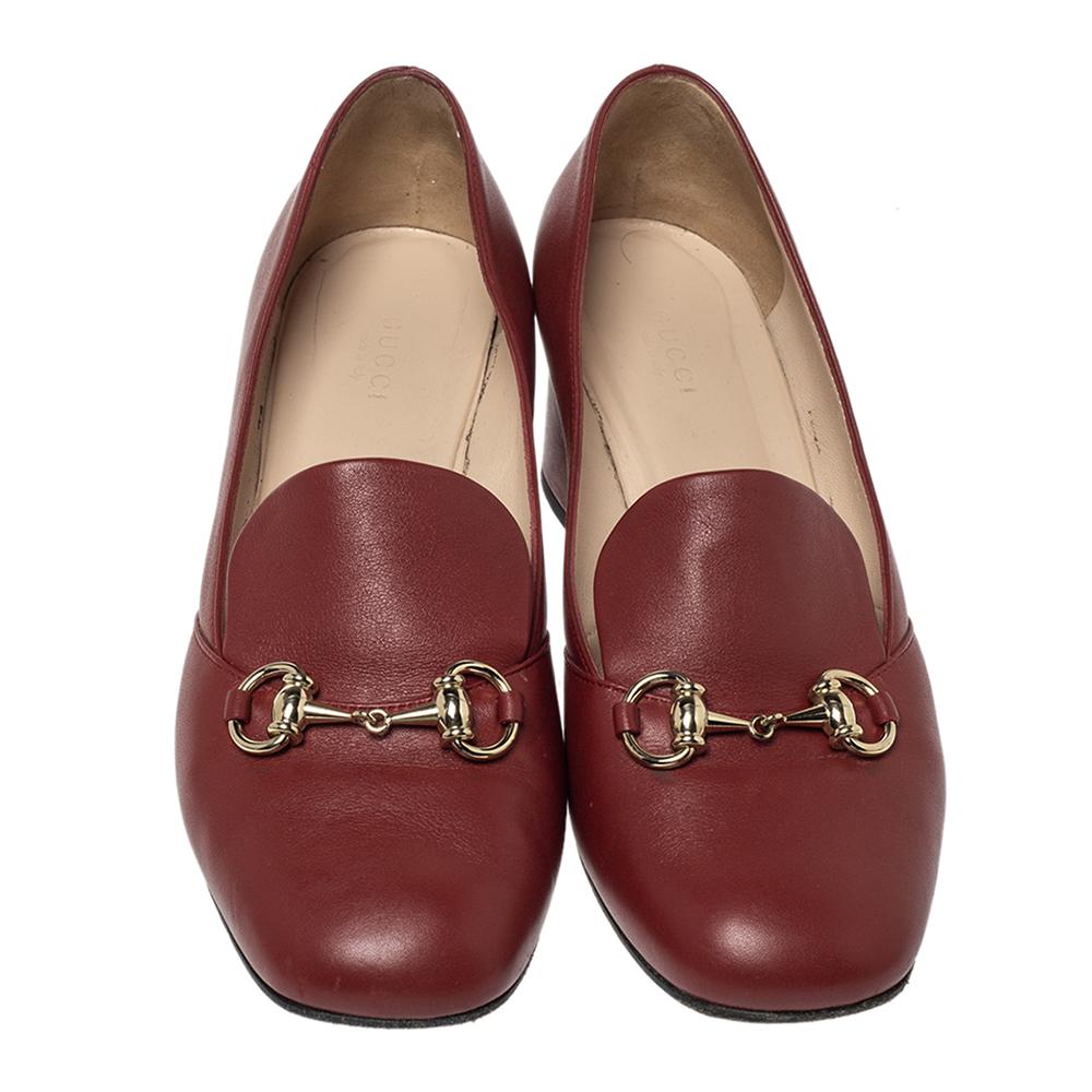 gucci block heel loafer