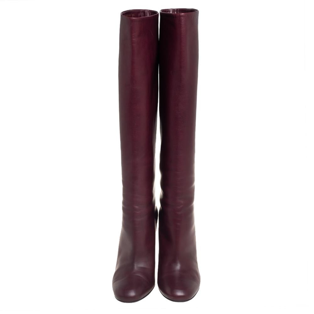 burgundy gucci boots