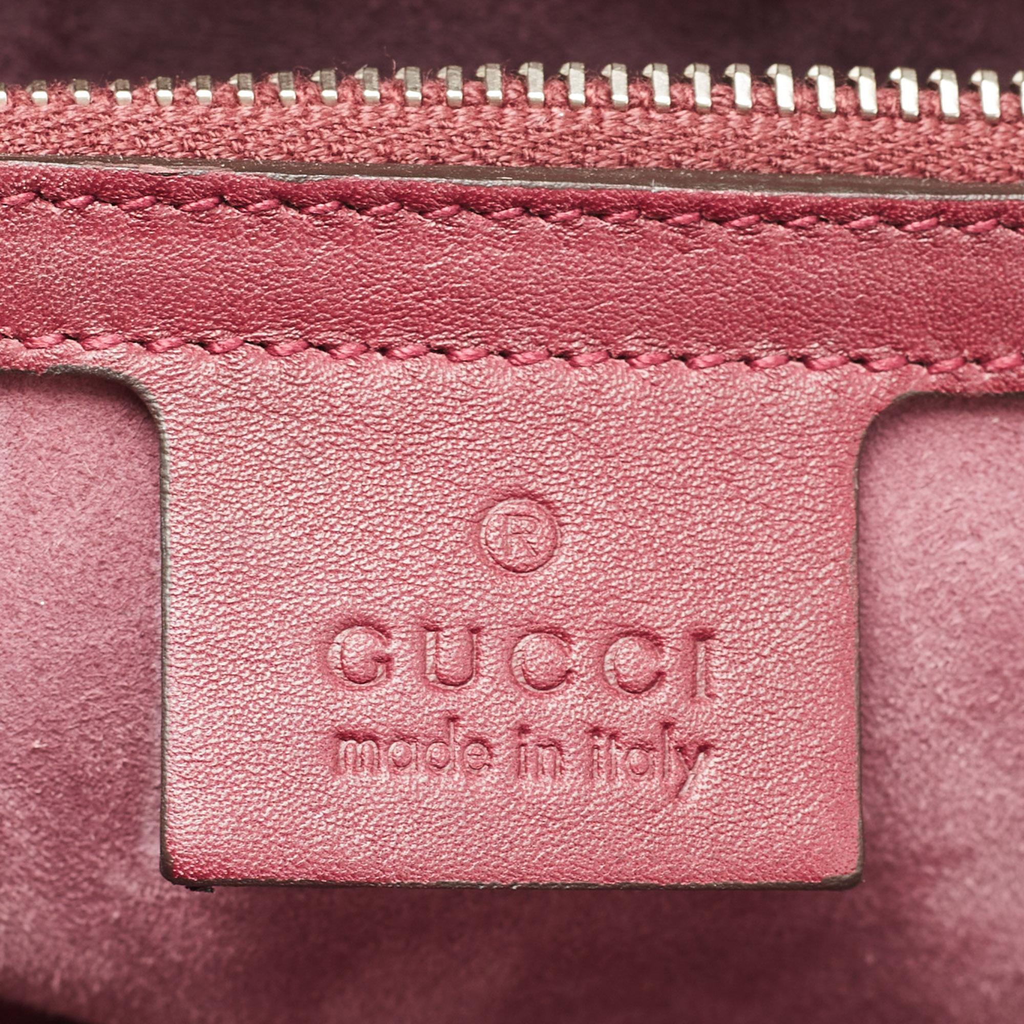 Gucci Burgundy Leather Lady Lock Top Handle Bag 7