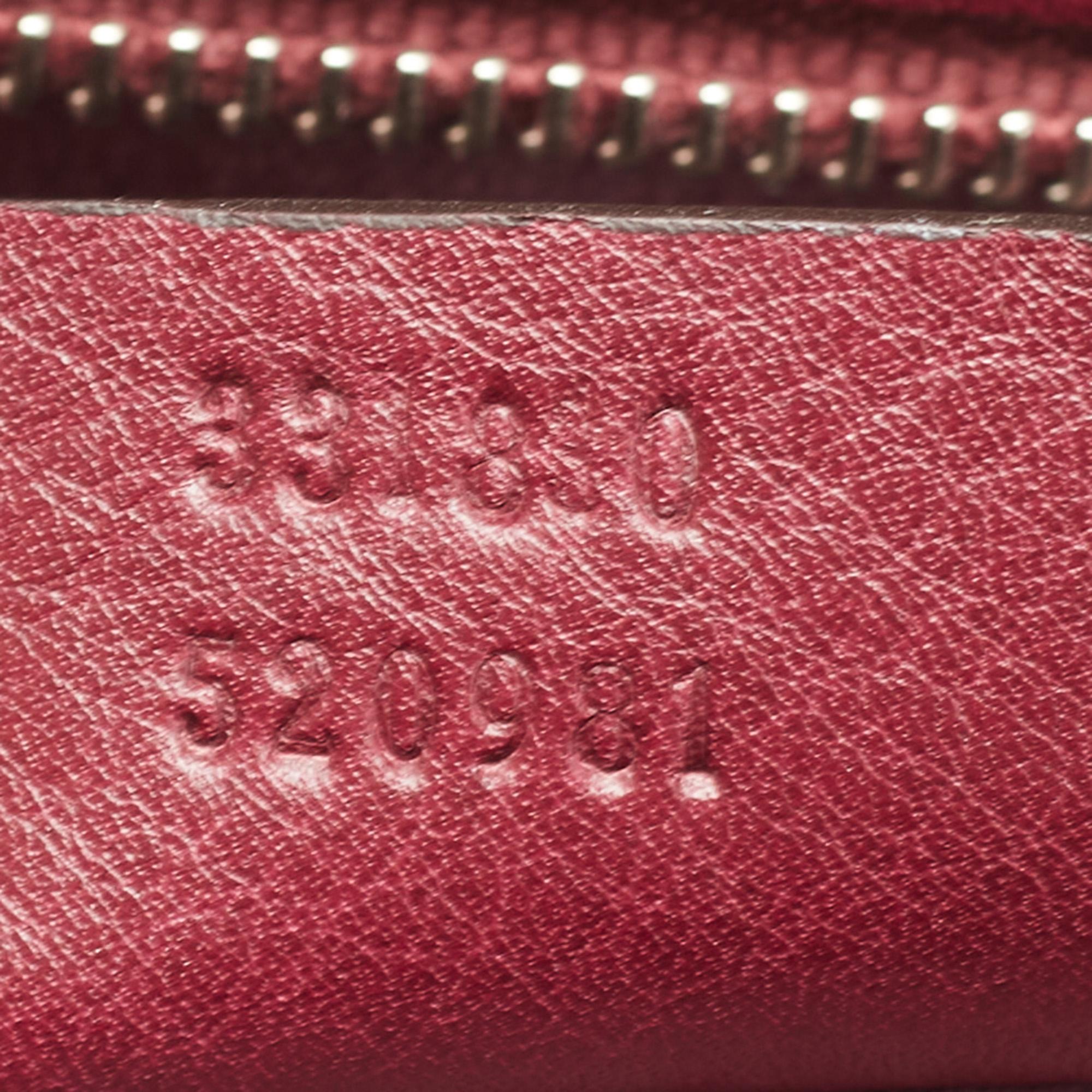 Gucci Burgundy Leather Lady Lock Top Handle Bag 8