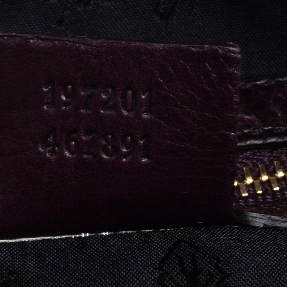 Gucci Große Hysteria-Tasche aus burgunderfarbenem Leder im Angebot 2
