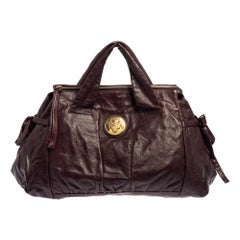 Gucci Burgundy Leather Large Hysteria Tote