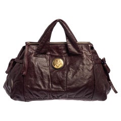 Used Gucci Burgundy Leather Large Hysteria Tote