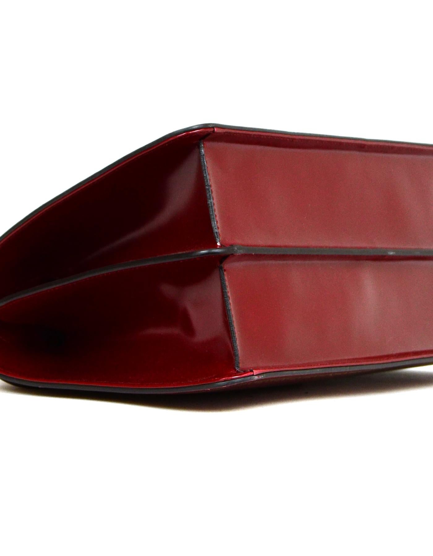 Women's Gucci Burgundy Leather Medium Thiara Bamboo Top Handle Bag rt $4, 900