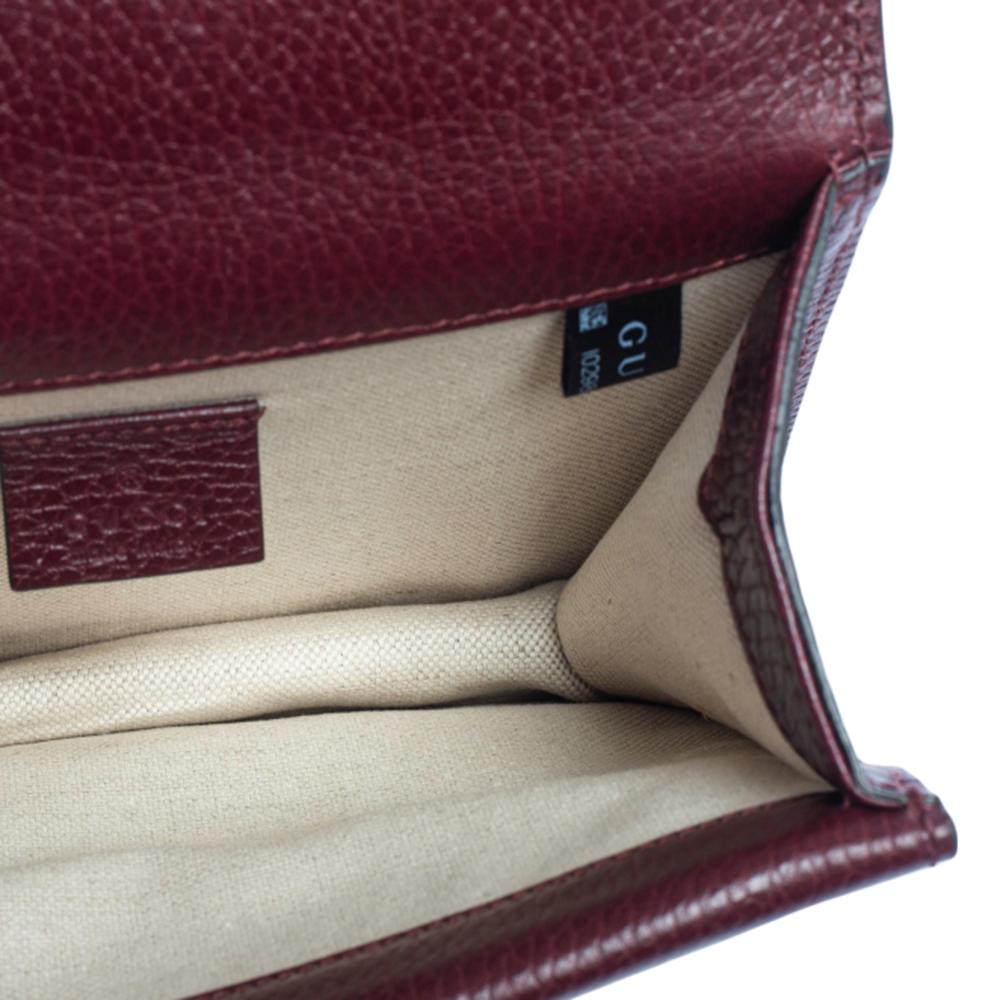 Gucci Burgundy Leather Mini Dionysus Shoulder Bag 7
