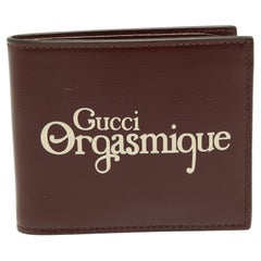 Gucci Burgundy Leather Orgasmique Bifold Wallet