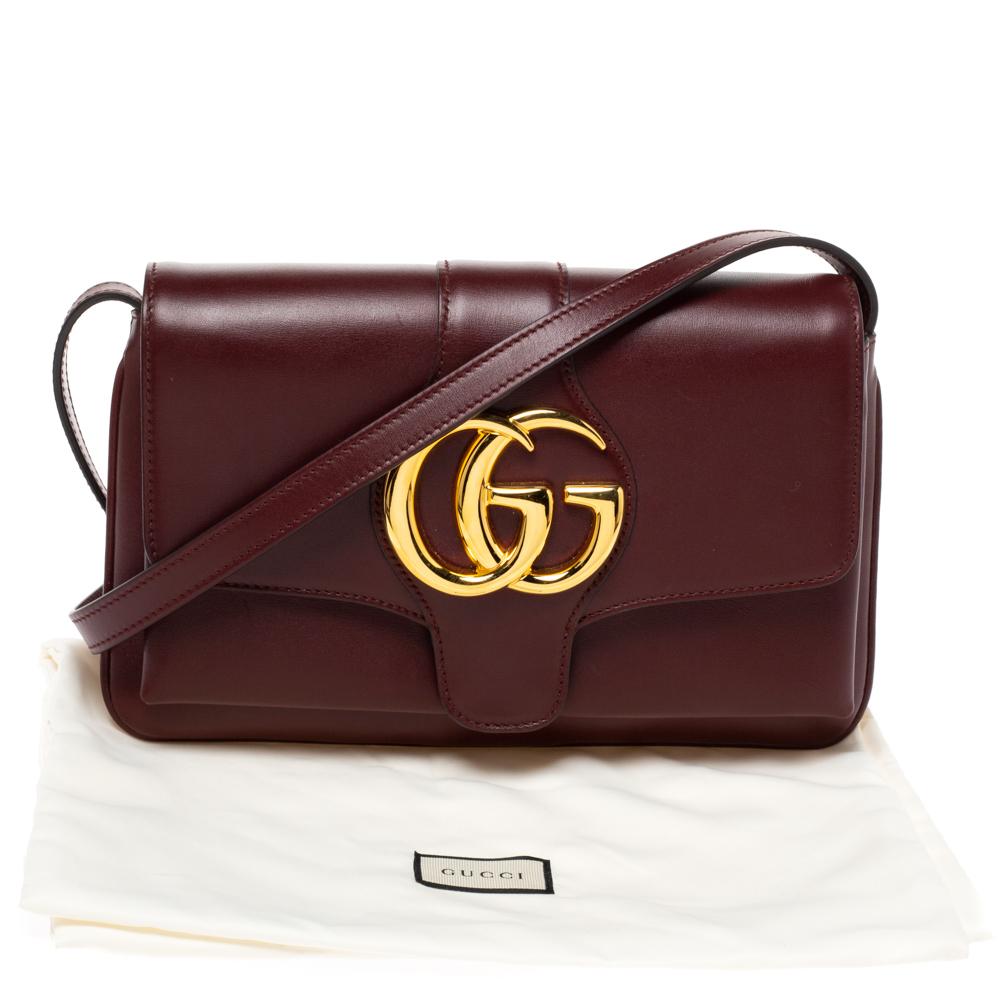 Gucci Burgundy Leather Small Arli Shoulder Bag 3
