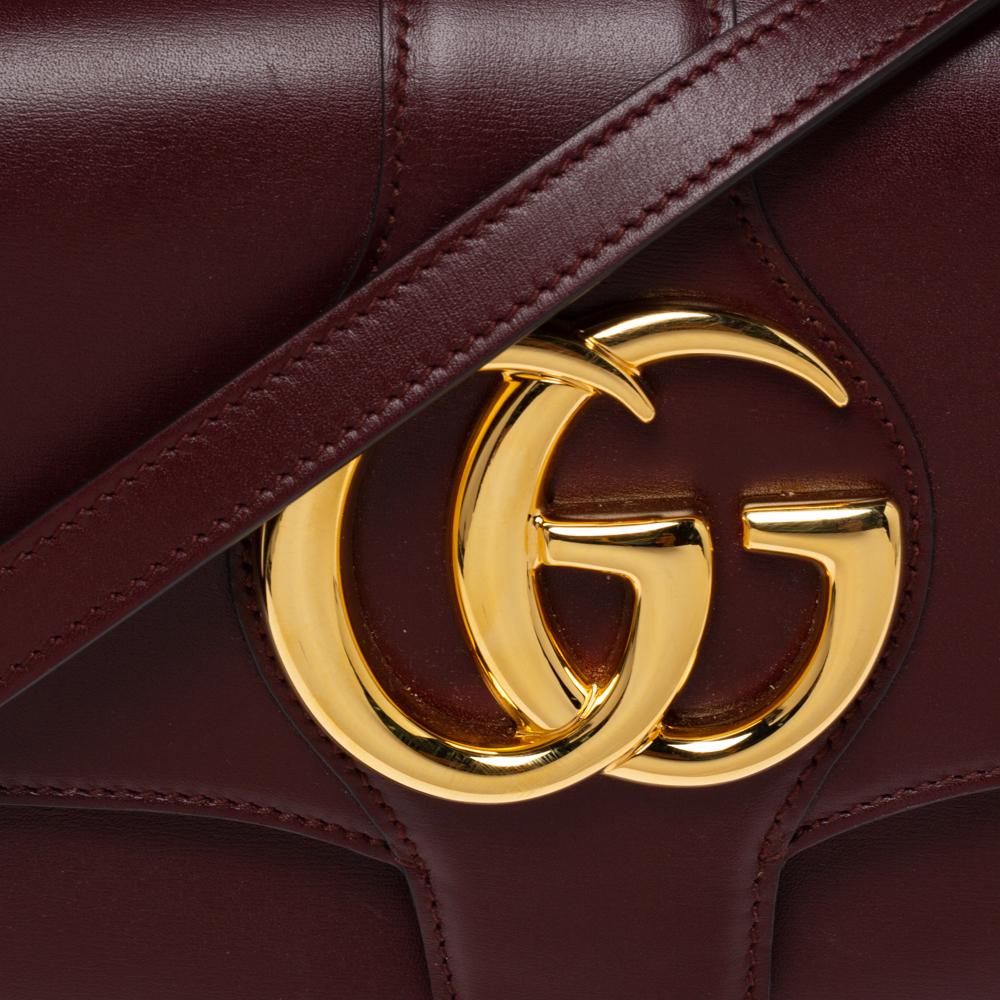 Gucci Burgundy Leather Small Arli Shoulder Bag 6