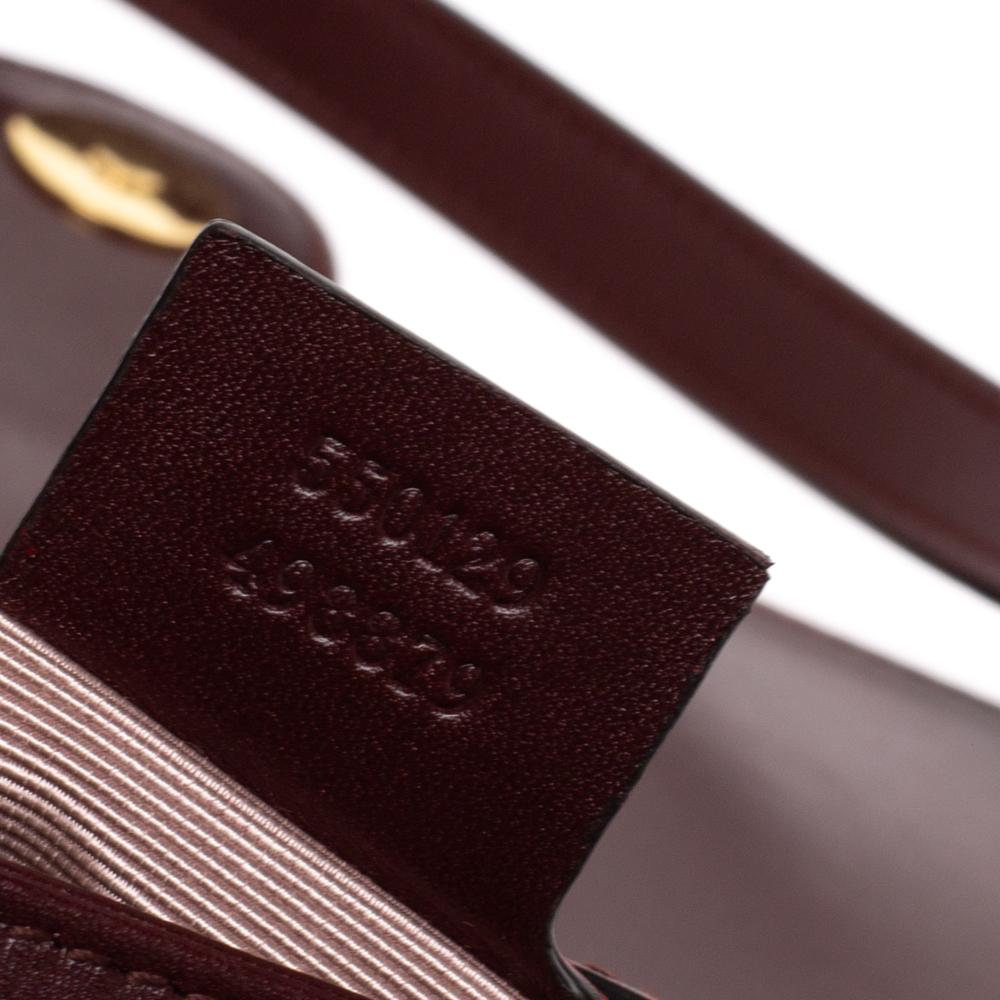 Gucci Burgundy Leather Small Arli Shoulder Bag 2
