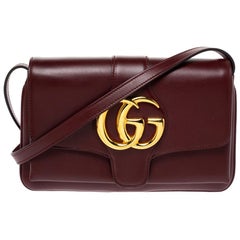 Gucci Burgundy Leather Small Arli Shoulder Bag