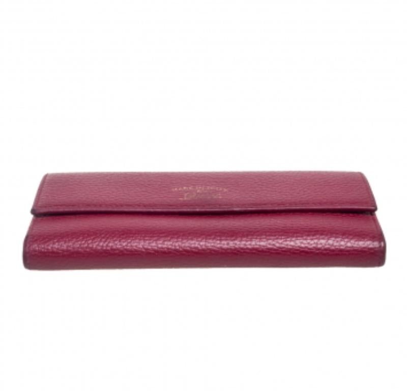 Portafoglio continentale Swing in pelle bordeaux di Gucci In condizioni discrete a Dubai, Al Qouz 2