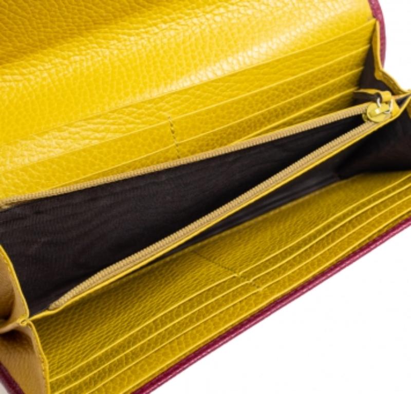 Portafoglio continentale Swing in pelle bordeaux di Gucci 2