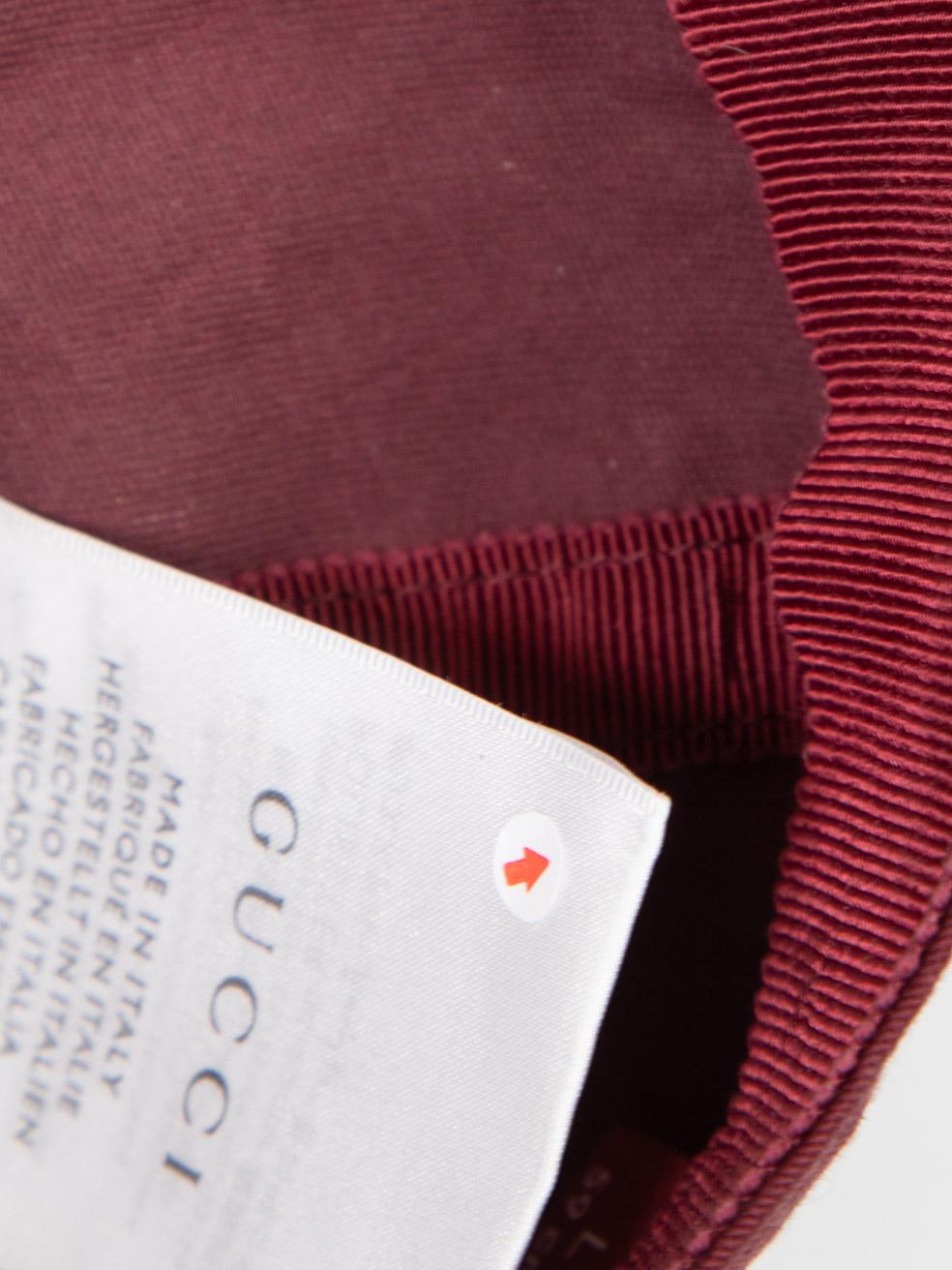 Gucci Burgundy Logo Cap For Sale 5