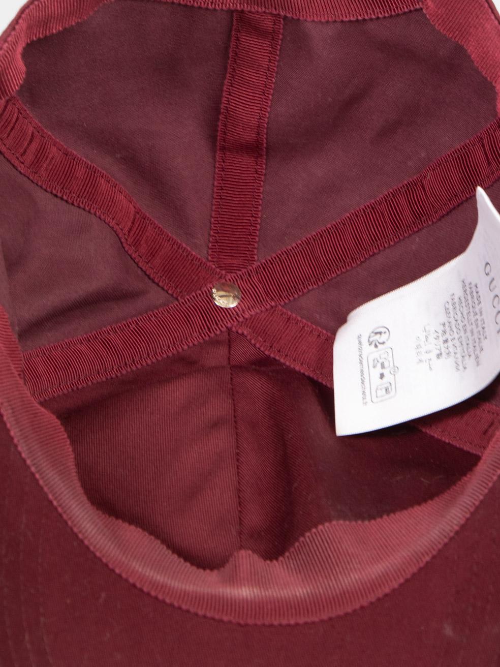 Women's Gucci Burgundy Logo Cap For Sale