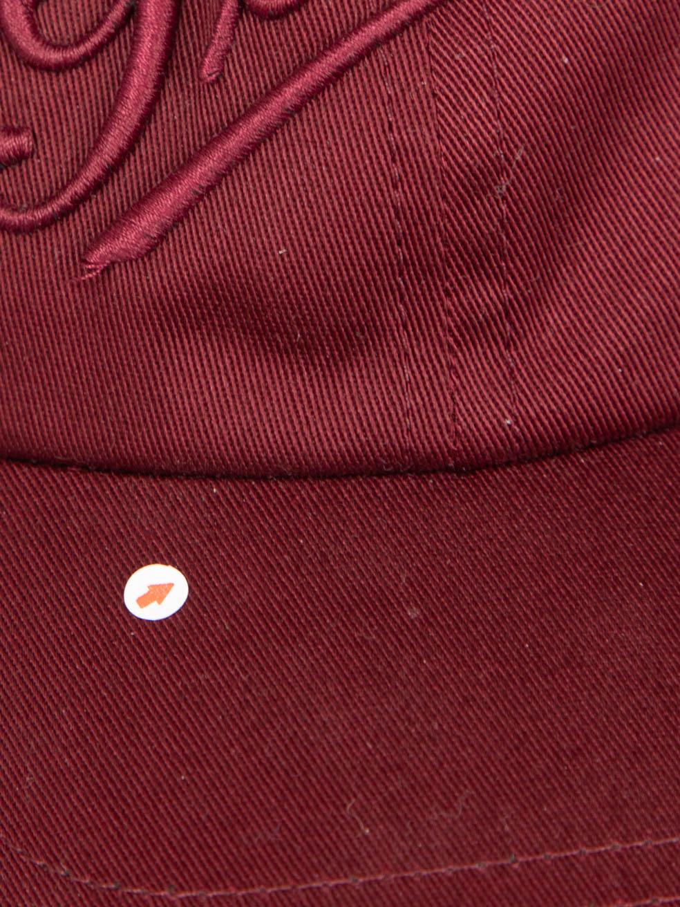 Gucci Burgundy Logo Cap For Sale 2