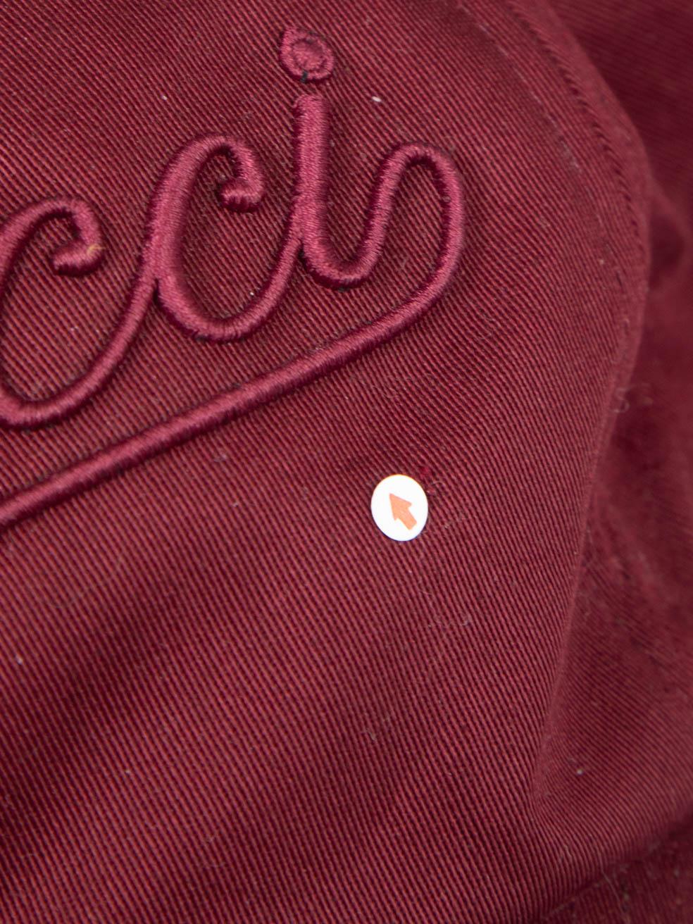 Gucci Burgundy Logo Cap For Sale 3