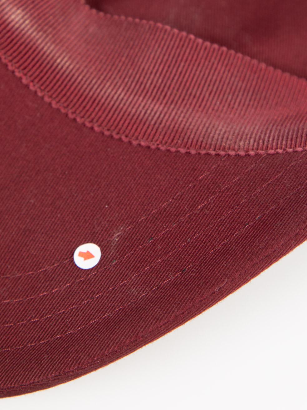 Gucci Burgundy Logo Cap For Sale 4