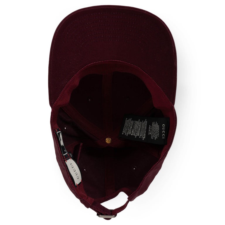 GUCCI burgundy MLB NY YANKEE EMBROIDERED Baseball Cap Hat M  display picture 3