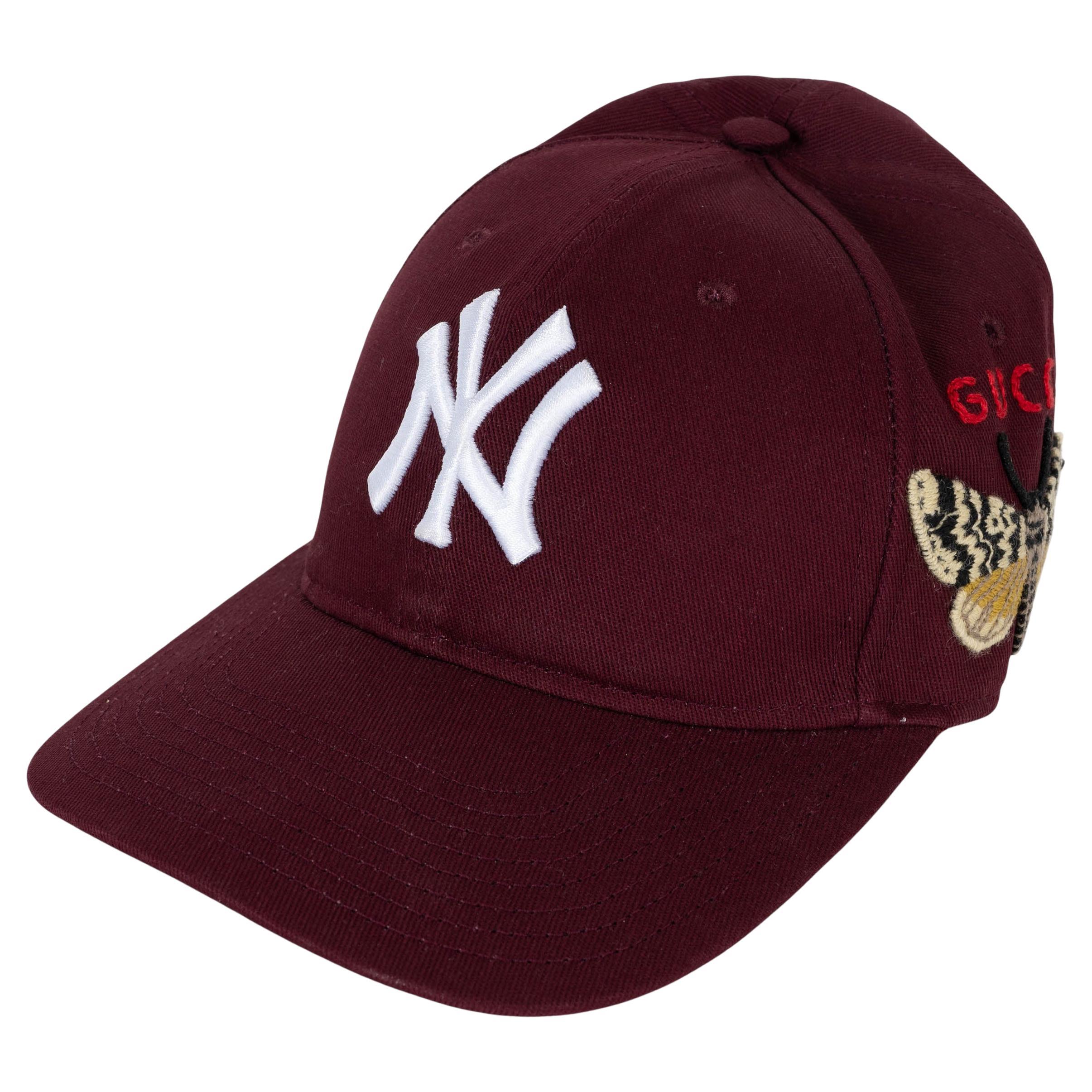 GUCCI burdeos MLB NY YANKEE BORDADO Gorra de béisbol M en venta
