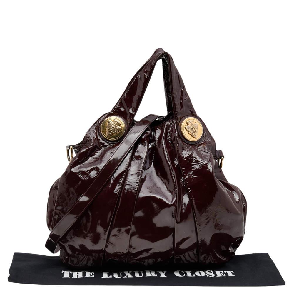 Gucci Burgundy Patent Leather Large Hysteria Tote 7