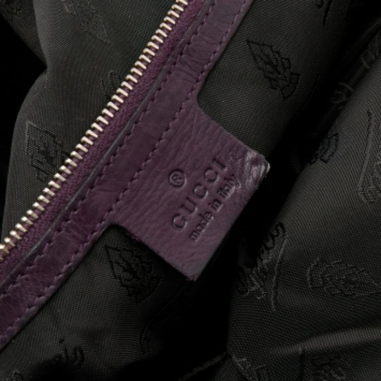 Bolso grande Hysteria de charol burdeos de Gucci Negro