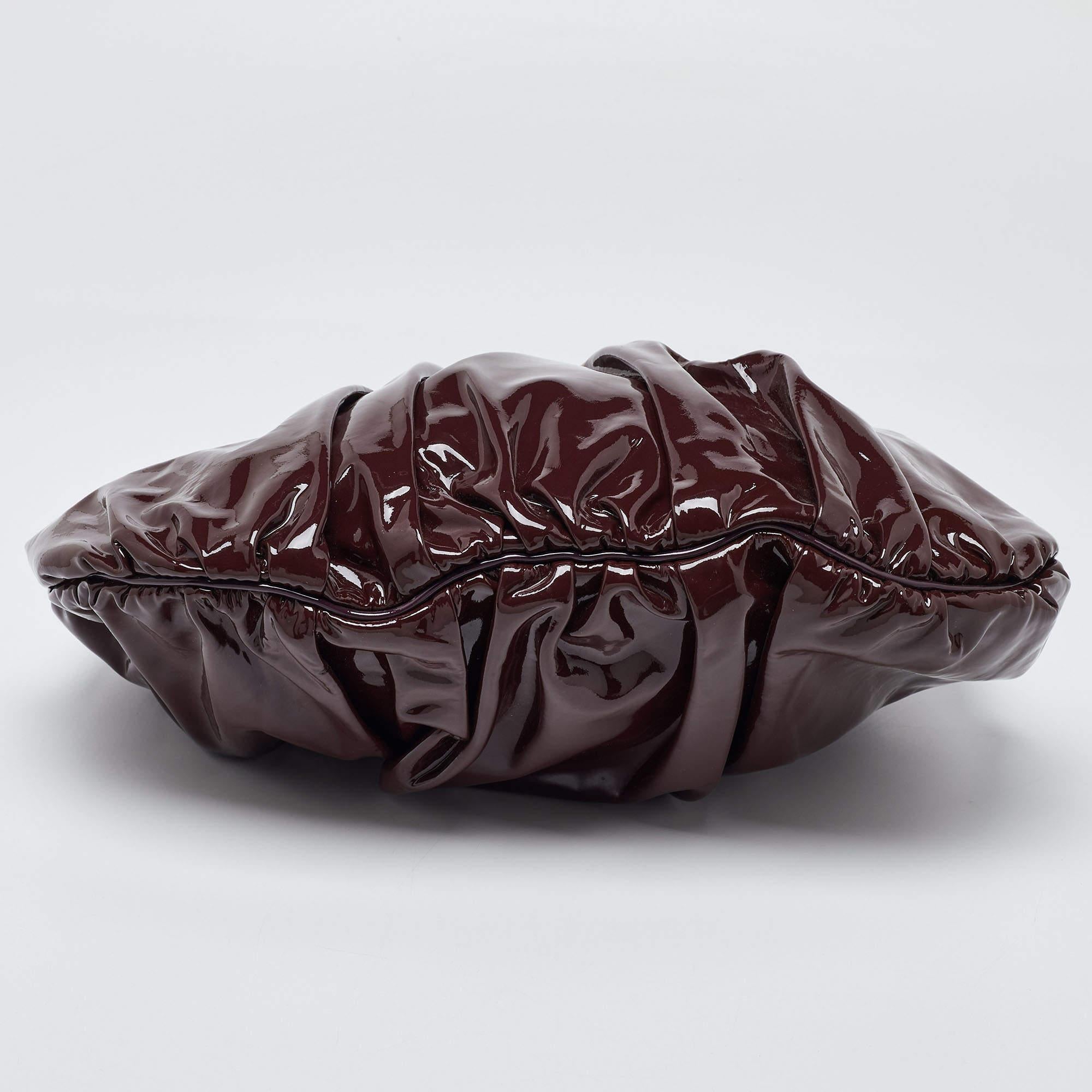 Gucci Burgundy Patent Leather Small Hysteria Hobo 2