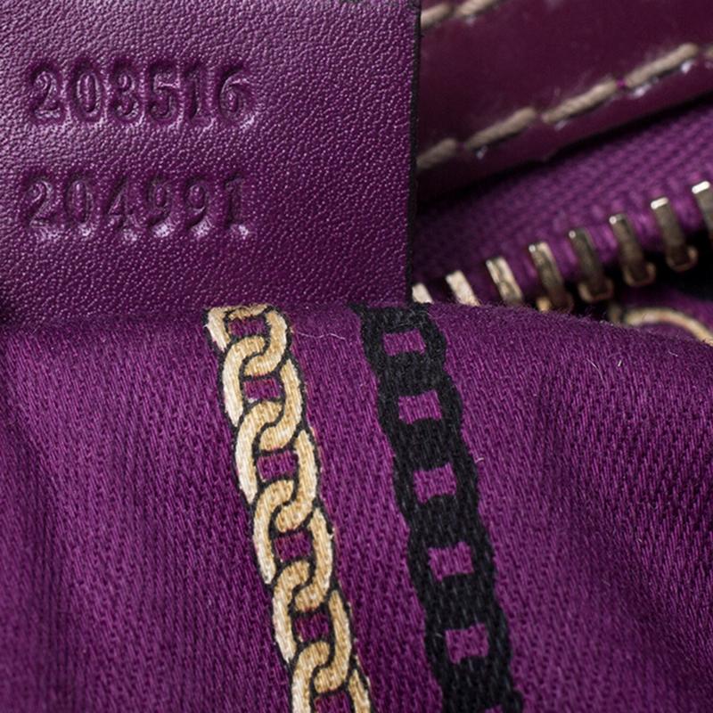Gucci Burgundy Patent Leather Vanity Bowler Bag 4
