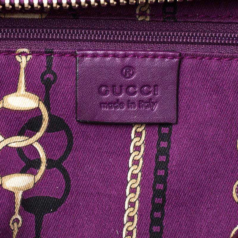 Gucci Burgundy Patent Leather Vanity Bowler Bag 3