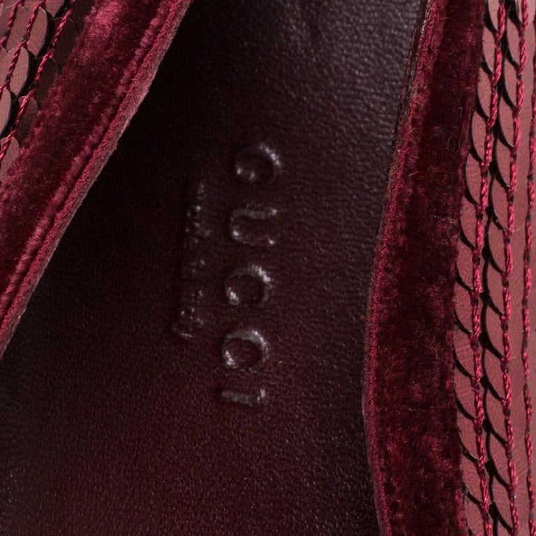 Gucci Burgundy Flat Shoes main image 0