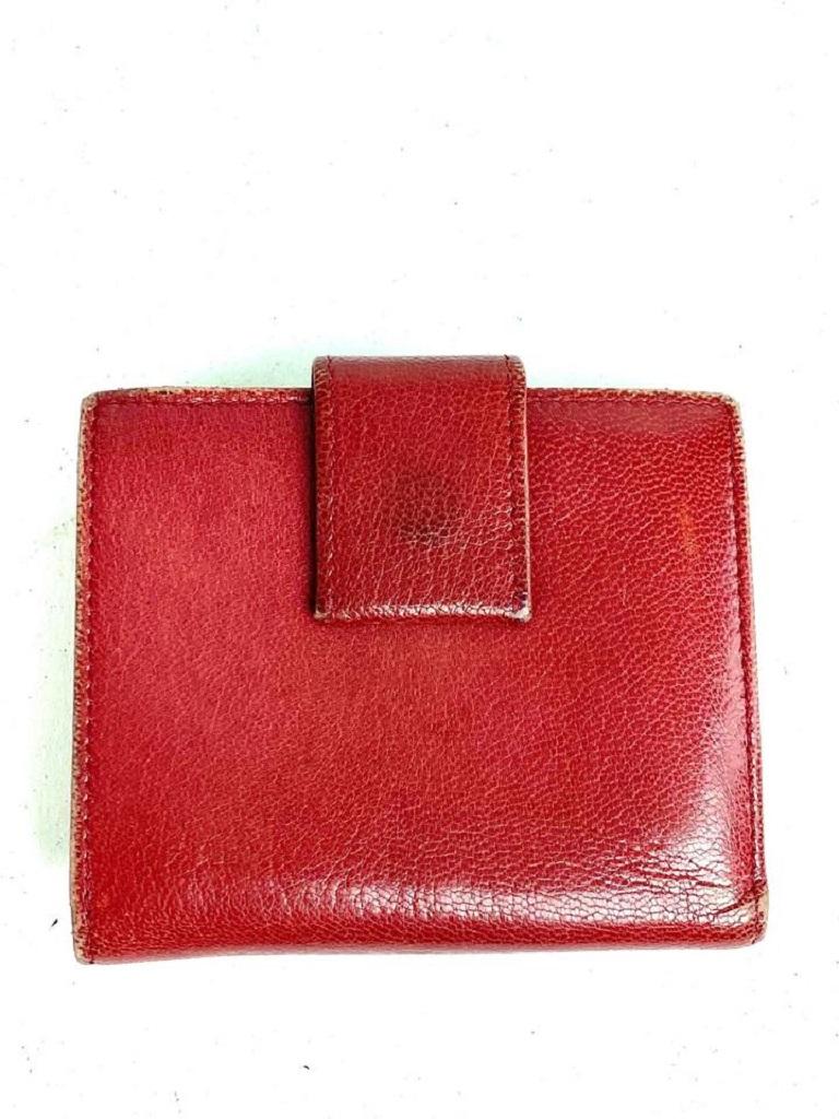 Gucci Burgundy Soho Nieten Gg Kompaktes Leder 20g69 Brieftasche im Angebot 1