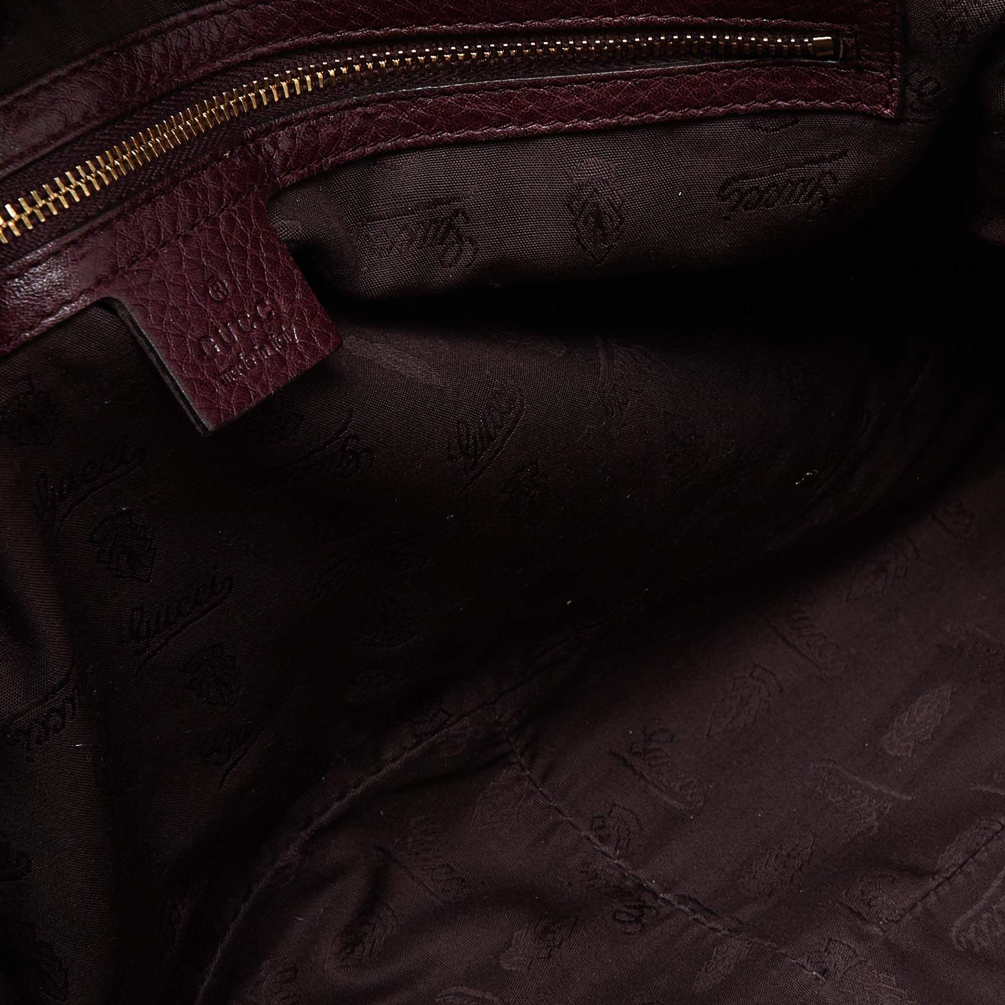 Gucci Burgundy Suede Double G Logo Flap Shoulder Bag 1