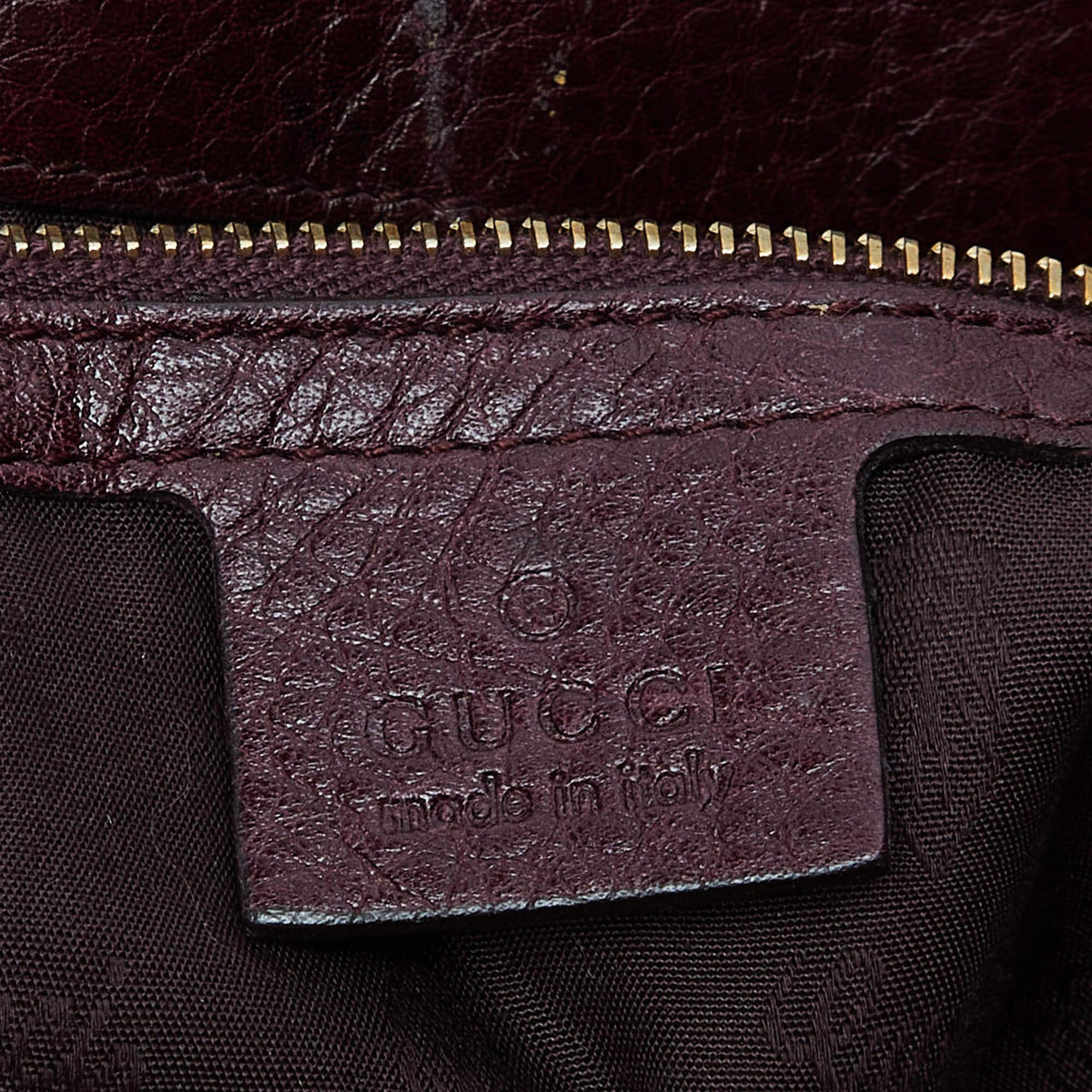 Gucci Burgundy Suede Double G Logo Flap Shoulder Bag 3