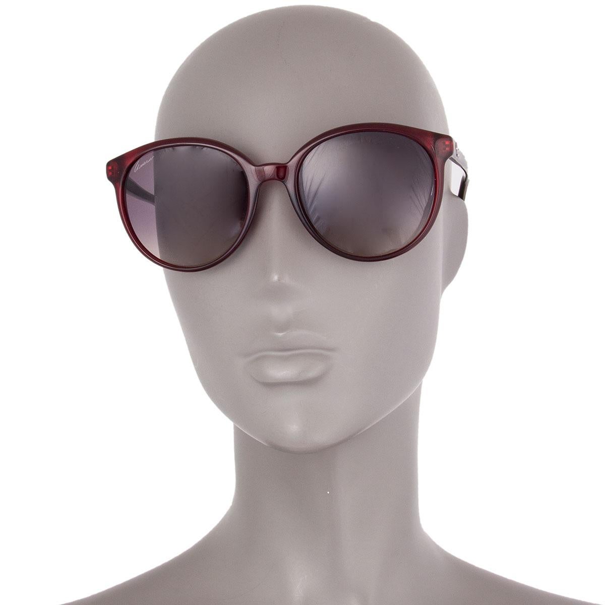 Women's GUCCI burgundy Sunglasses gradient grey Lenses GG 3697/S