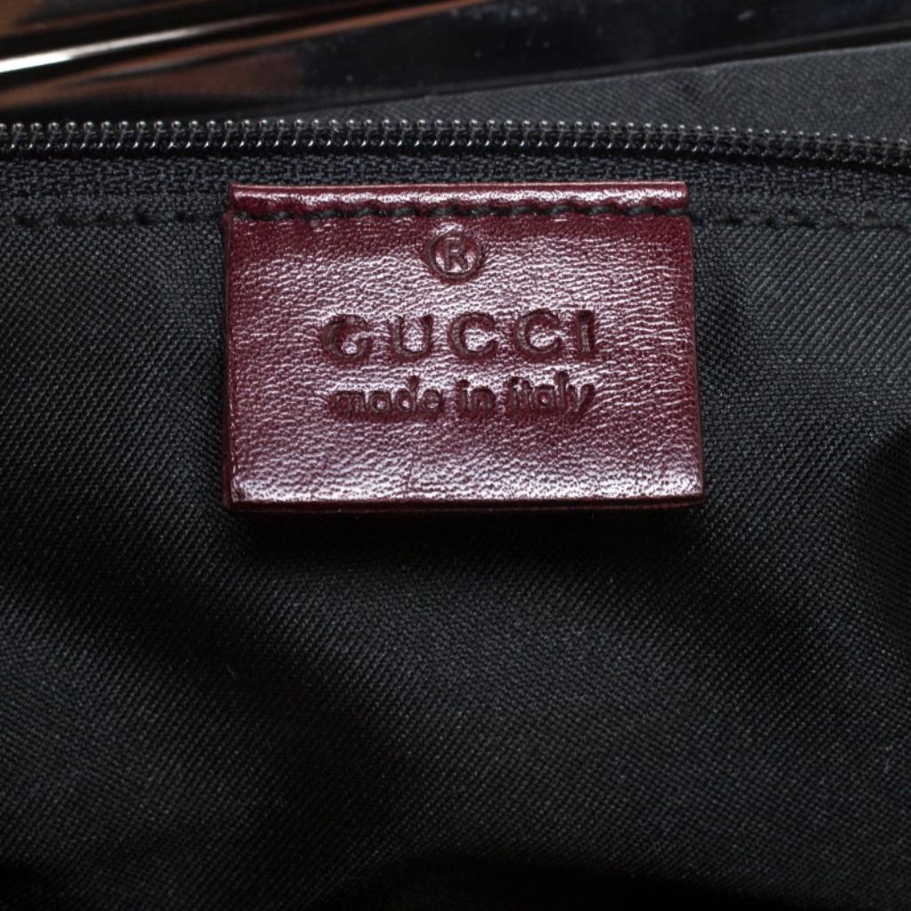 Gucci Burgundy Velvet Frame Shoulder Bag 3