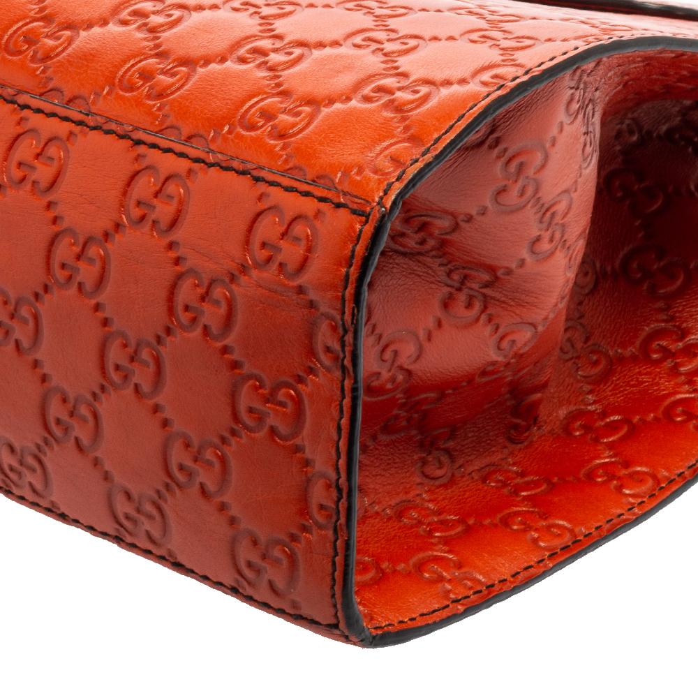 Gucci Burnt Orange Guccissima Leather Large Emily Chain Shoulder Bag 3