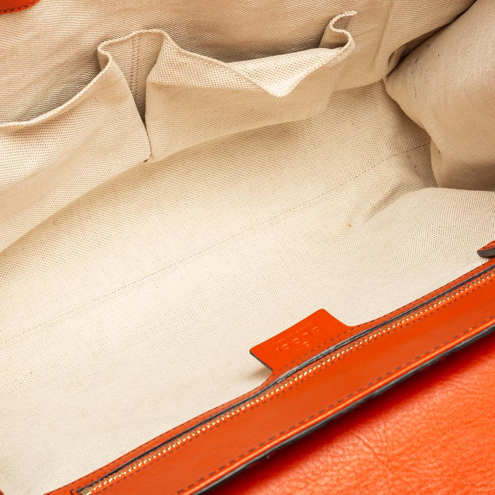 Gucci Burnt Orange Guccissima Leather Large Emily Chain Shoulder Bag 4